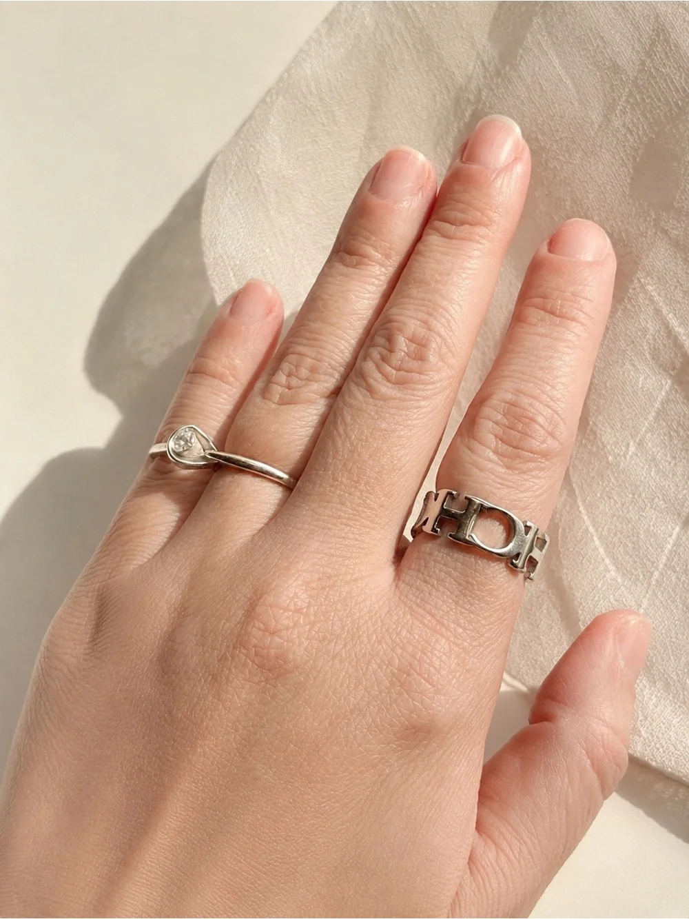 Stainless Steel - luxury inspired ring size 6